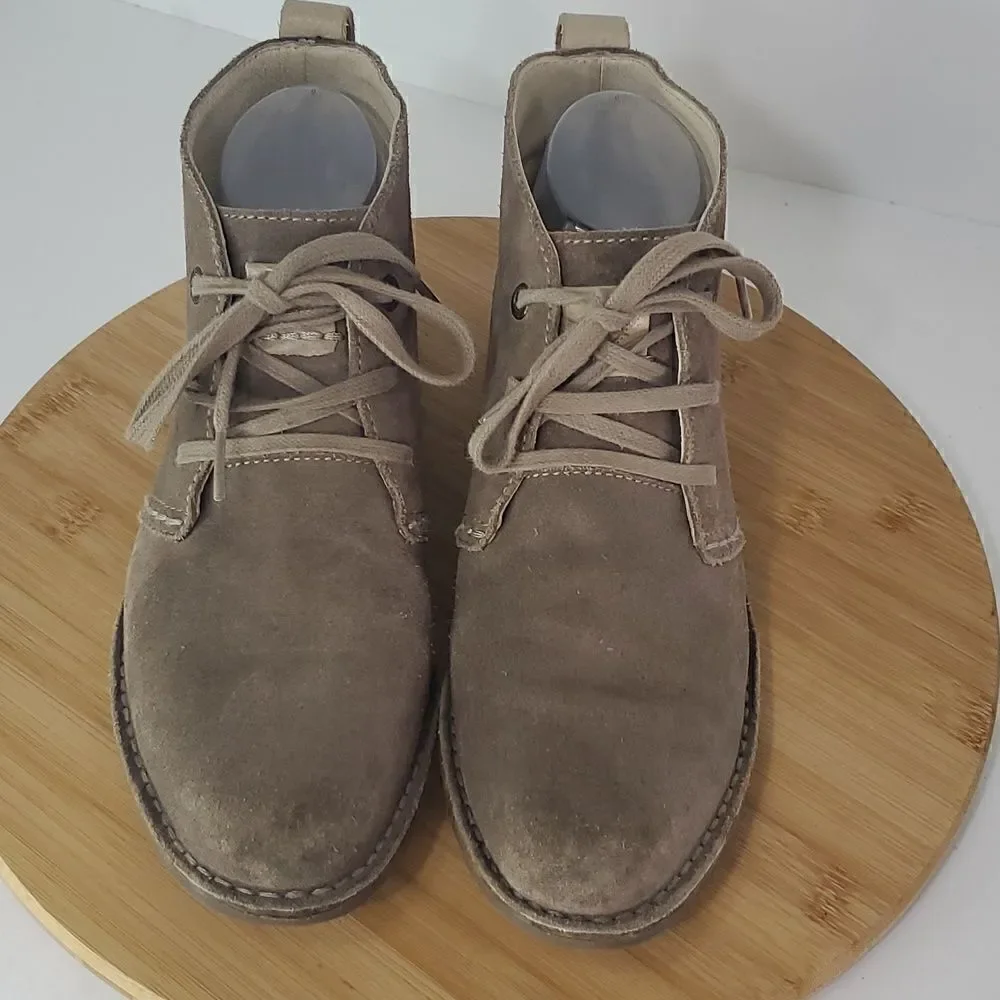 Bussola Suede Leather Chukka Boots Sevilla in Fossil Tan Brown Women EU 39 8 US